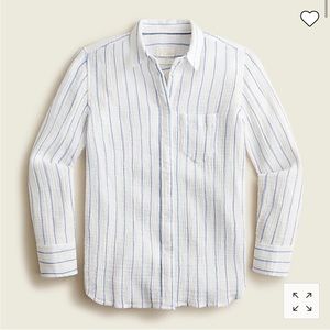 Classic-fit soft gauze shirt in vertical stripe